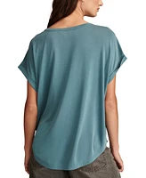 Lucky Brand Women's Short Sleeve Sandwash Dolman Tee