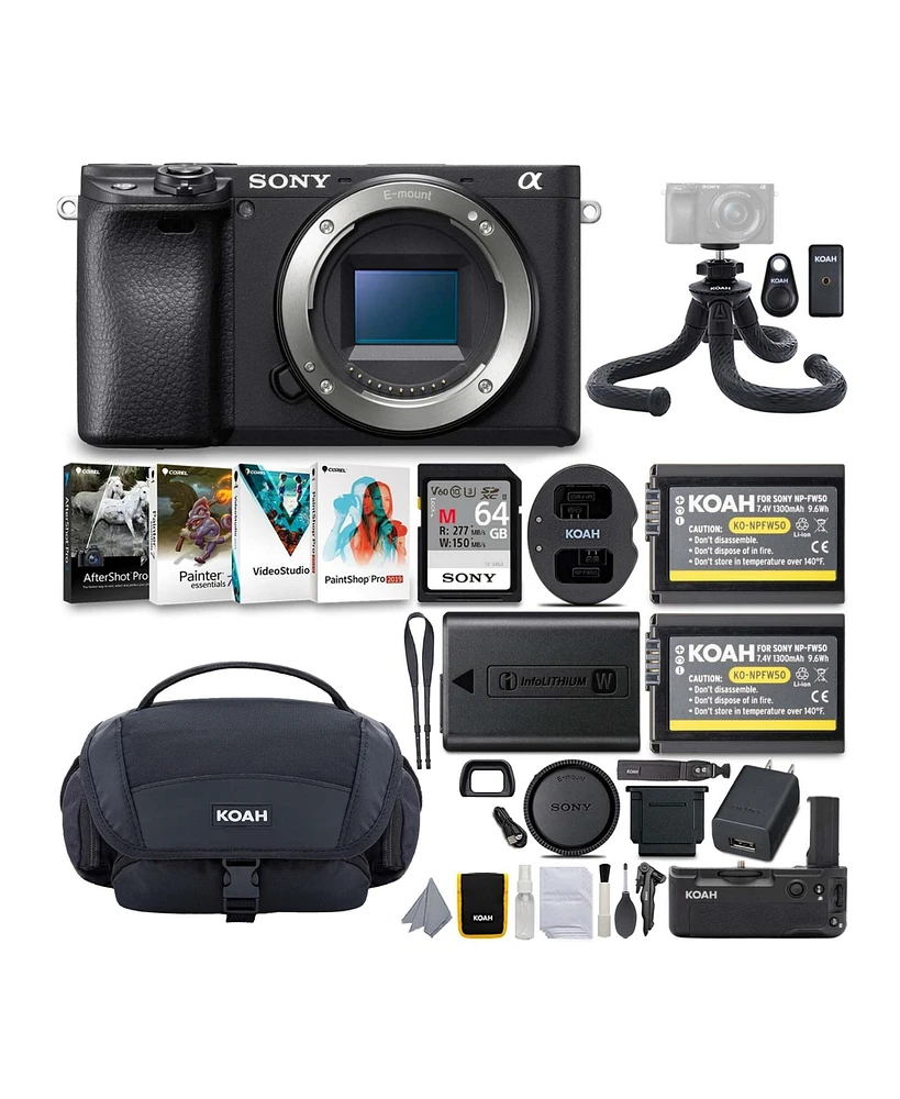 Sony Alpha a6400 Mirrorless Digital Camera (Body Only) Bundle with Accesories