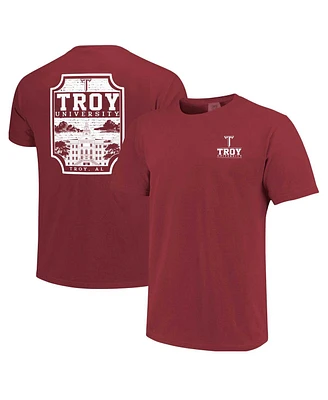 Image One Men's Cardinal Troy University Trojans Logo Campus Icon T-Shirt