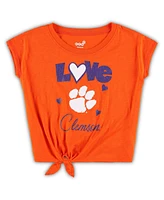 Outerstuff Preschool Toddler Orange/Purple Clemson Tigers Forever Love T-Shirt Leggings Set