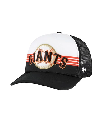 '47 Brand Men's Black San Francisco Giants Lift Off Foam Front Mesh Trucker Adjustable Hat