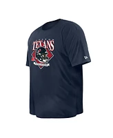 New Era Men's Navy Houston Texans Big Tall Helmet T-Shirt