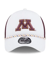 New Era Men's White/Maroon Minnesota Golden Gophers Court Sport Foam A-Frame 9FORTY Adjustable Trucker Hat