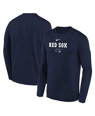 Nike Big Boys and Girls Navy Boston Red Sox Authentic Collection Long Sleeve Performance T-Shirt