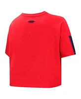 Pro Standard Women's Red Houston Texans Alternate Cropped Boxy T-Shirt