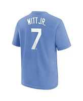 Nike Big Boys and Girls Bobby Witt Jr. Light Blue Kansas City Royals Home Player Name Number T-Shirt