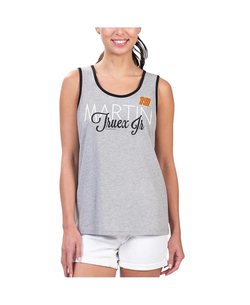 G-iii 4Her by Carl Banks Women's Heather Gray Martin Truex Jr Fastest Lap Fashion Tank