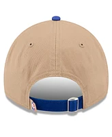 New Era Men's Tan/Blue New York Knicks 2024 Nba Draft 9TWENTY Adjustable Hat