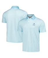 Under Armour Men's White/Light Blue the Zurich Classic Playoff 3.0 Crane Print Polo