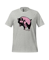 Section 119 Men's and Women's Gray Pink Floyd Animals Tri-Blend T-Shirt