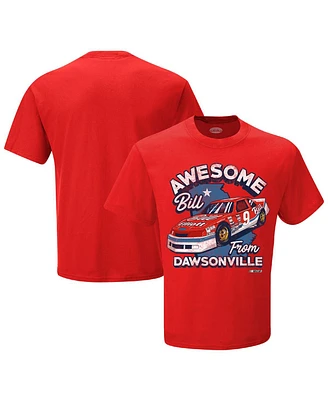 Checkered Flag Sports Men's Red Bill Elliott Awesome from Dawsonville T-Shirt