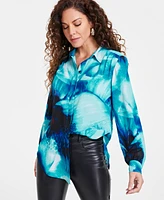 I.n.c. International Concepts Women's Printed Long-Sleeve Tunic, Created for Macy's