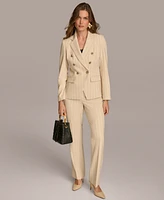 Donna Karan New York Women's Pinstripe Double Breasted Blazer