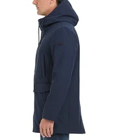 Vince Camuto Men's Softshell Rain Coat with a Hood