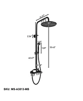 Boyel Living Exposed Pipe Complete Shower System 1-Spray Patterns with 2.5 Gpm 8 in. Wall Mount Dual Shower Heads