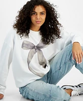 Self Esteem Juniors' Bow Graphic Print Sweatshirt