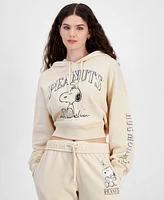 Grayson Threads, The Label Juniors' Snoopy Peanuts Graphic Cropped Hoodie