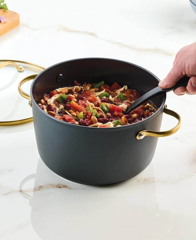 Farberware Forged Induction Ceramic Nonstick Stockpot with Lid, 6 Quart