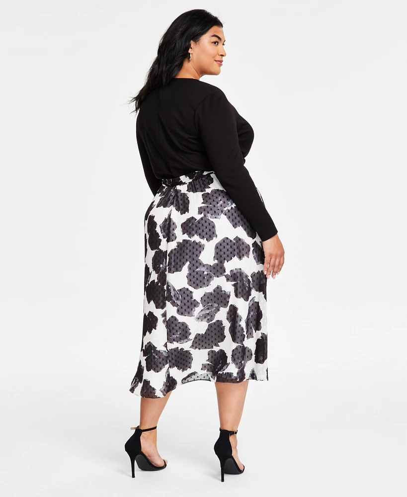 Anne Klein Plus Size Serenity Layered-Look Dress