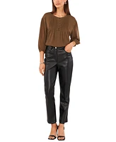 1.state Women's 3/4-Sleeve Pin-Tuck Blouse