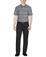 Pga Tour Men's Altered Stripe Short Sleeve Golf Polo Shirt