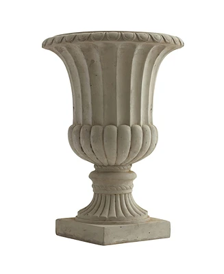 Slickblue Large Sand Colored Urn Elegant Decorative Accent for Any Space