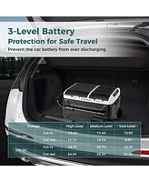 Costway Dual Zone 12V Car Refrigerator 42QT Portable Compressor Fridge Freezer (-4 68 ) for RVs