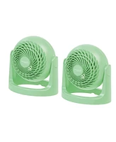 Iris Usa 2 Pack Woozoo Circulator Fan, Table Air Circulator, Desk Fan, 3 Speeds, 52ft Max Air Distance, 11.5 Inches, 360° Adjustable, Low Noise,