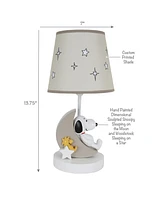 Bedtime Originals Snoopy Love w/ Woodstock Hand-Painted Lamp with Shade & Bulb