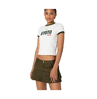 Edikted Women's Kyoto contrast T shirt