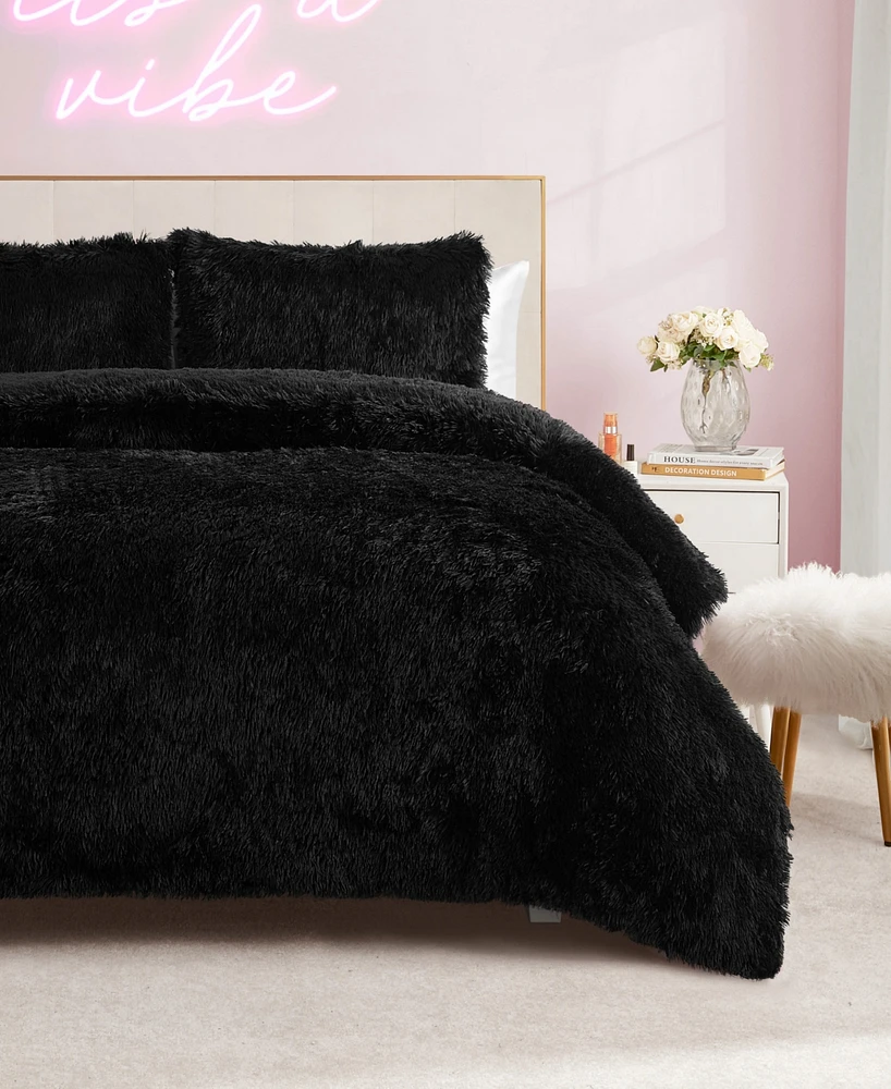Juicy Couture Shaggy Faux Fur 2-Pc. Comforter Set, Twin/Twin Xl