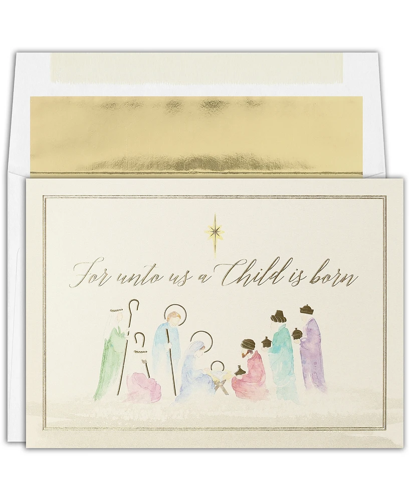 Masterpiece Studios Watercolor Nativity Holiday Boxed Cards