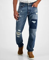 Guess Men's Mateo Straight Leg Distressed Jeans