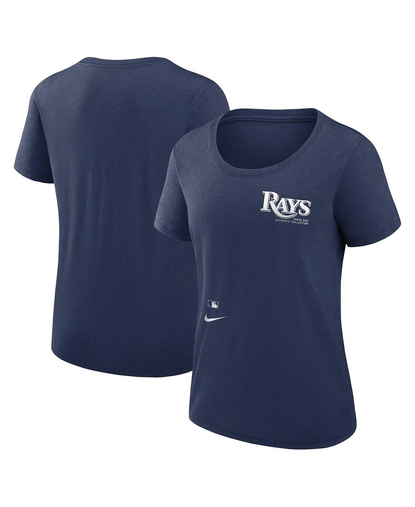 Nike Women's Navy Tampa Bay Rays Authentic Collection Performance Scoop Neck T-Shirt