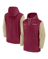 Nike Men's Garnet Florida State Seminoles 2024 Sideline Pregame Player Half-Zip Hoodie