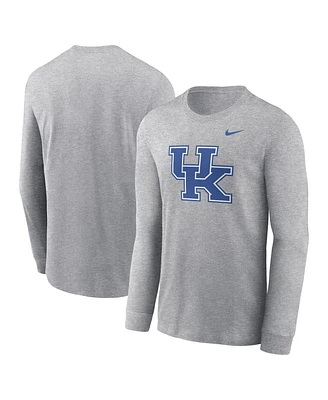 Nike Men's Heather Gray Kentucky Wildcats Primary Logo Long Sleeve T-Shirt