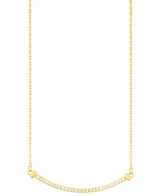 Adornia Gold Curved Bar Necklace