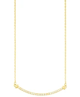 Adornia Gold Curved Bar Necklace