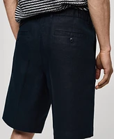 Mango Men's Linen Bermuda Shorts