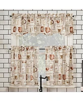 Bristol Coffee Shop Semi-Sheer Rod Pocket Kitchen Curtain Valance