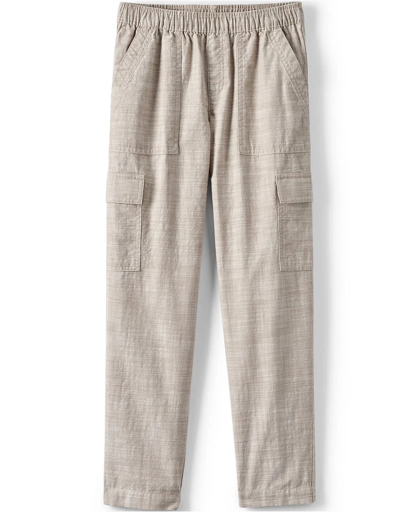 Lands' End Girls Plus Woven Pull On Utility Cargo Pants