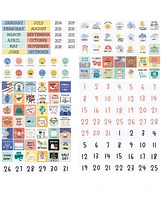 The Peanutshell Today Is A Good Day Educational Wall Calendar for Kids with Activities, Preschoolers Ages 3+, Jumbo Size 28"x38", Wood Grain Boho Clas