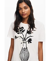 Desigual Women's Plain vase T-shirt