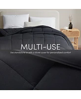 Clara Clark Premium Quilted All Season Goose Down Alternative Comforter with Corner Tabs