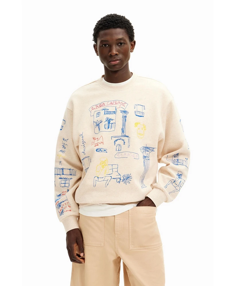 Desigual Men's Sweatshirt with illustration design