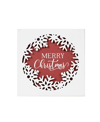 Slickblue Merry Christmas Plaque 12"sq Mdf - Wood