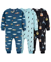 Gerber Baby Boys Baby Footless Fleece Pajamas, 3-Pack