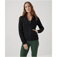 Pact Women's Organic Cotton Brushed Fleece Zip Hoodie