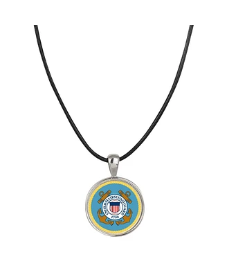 American Coin Treasures 16375 Coast Guard Colorized Quarter Pendant with Leather Cord for Men