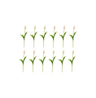 Slickblue 23" Dutch Tulip Artificial Flowers - Set of 12 Faux Tulips for Stylish Arrangements